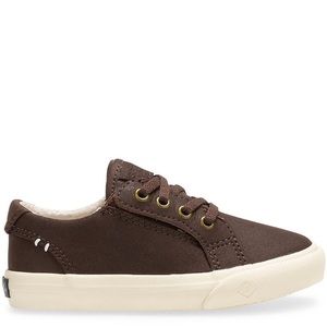 Kids' Striper II Junior Leather Sneakers in Kahlua , 11M